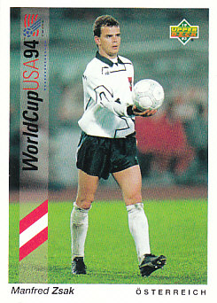 Manfred Zsak Austria Upper Deck World Cup 1994 Preview Eng/Ger #198
